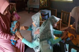 Kolase foto emak-emak yang jadi relawan Posyandu Ngudi Rahayu II Kelurahan Beran, Kecamatan Blora, Kabupaten Blora, Jawa Tengah. (Jateng Memanggil/Ist)