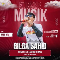 Keterangan: Pemkab Kendal bakal gelar Konser Musik Akhir tahun 2024 dengan menghadirkan Gilga Sahid. (Ist/Jateng Memanggil)