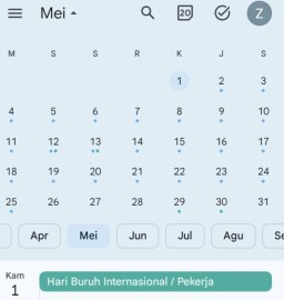 Keterangan: Kalender di bulan Mei 2025. (dok/Jateng Memanggil)