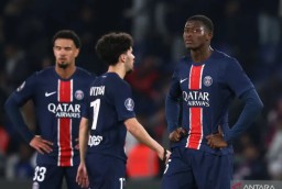 Keterangan: PSG saat melawan Nice dalam Liga Prancis (Antara)