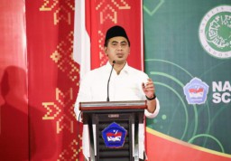 Keterangan: Wagub Jateng, Gus Taj Yasin, saat sambutan dalam acara Silaturahmi dan Halalbihalal, di SMA Nasima Internasional, Semarang, Sabtu 03/05/2025. (Hms/Jateng Memanggil)