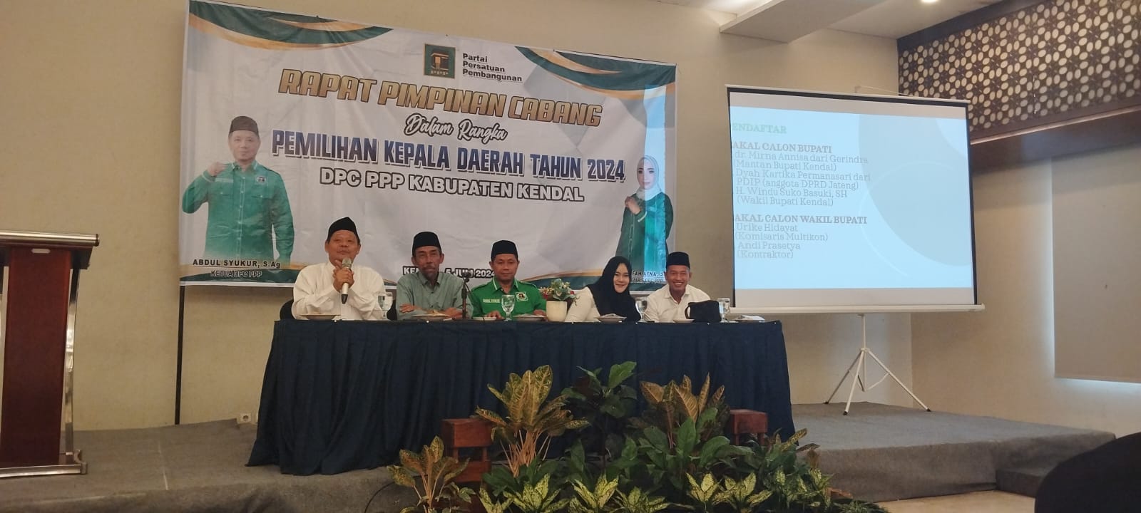 DPC PPP Kendal Kantongi Tiga Nama Pendaftar, Hanya Mirna Pendaftar Yang Hadir di Seleksi Cabup PPP