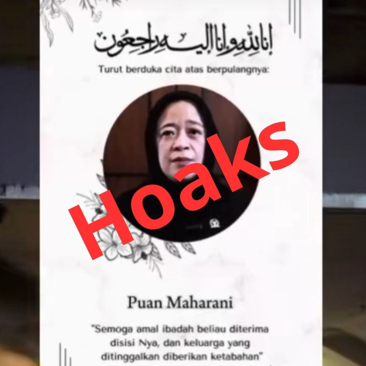 Cek Fakta: Berita Meninggalnya Puan Maharani di Medsos Hoaks